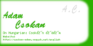 adam csokan business card